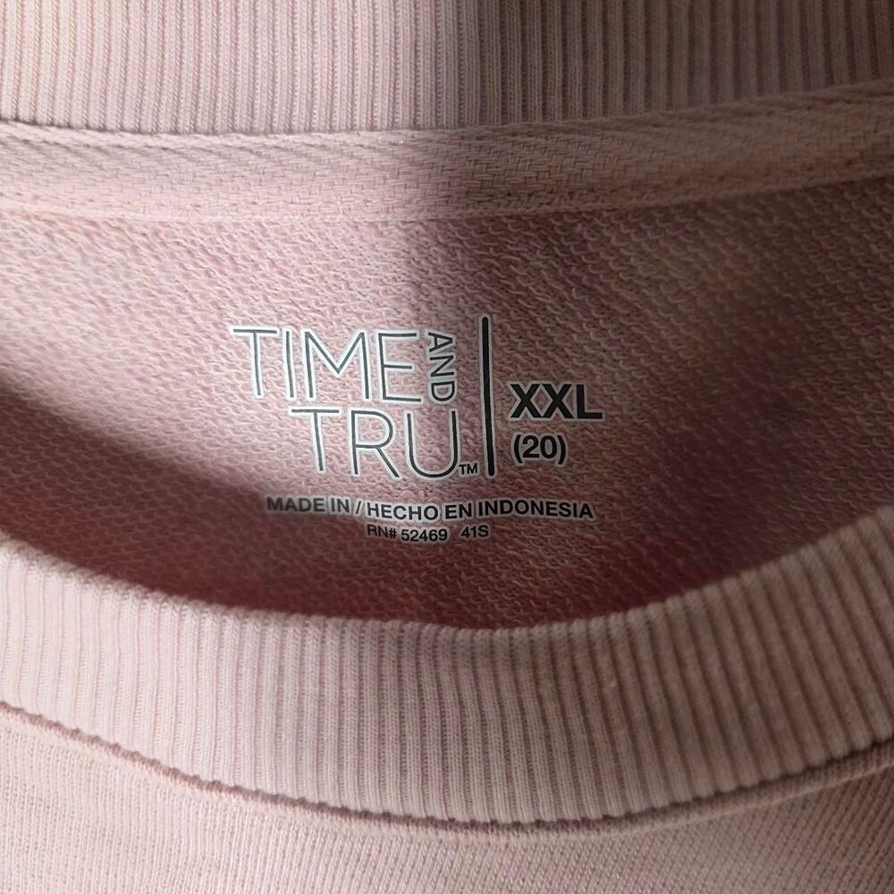 Time-and-tru Women's Pink Sweatshirt - Picture 3 of 4